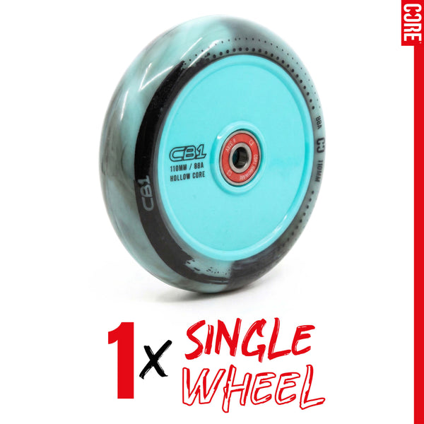 CORE CB1 Plastic Hollow Core Scooter Wheel 110mm - Black/Teal