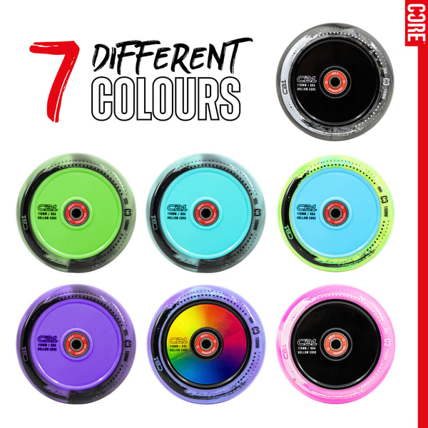 CORE CB1 Plastic Hollow Core Scooter Wheel 110mm - Black/Teal