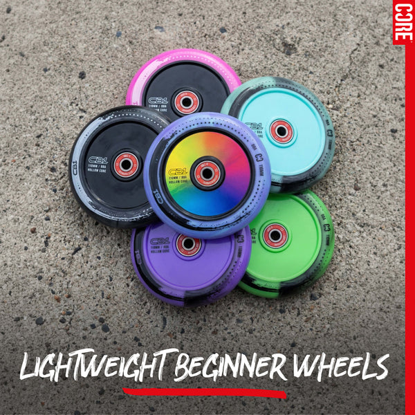 CORE CB1 Plastic Hollow Core Scooter Wheel 110mm - Black/Teal
