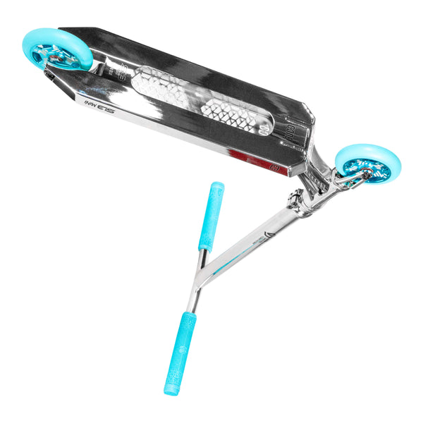 CORE SL3 Mini Complete Scooter - Chrome/Teal (17.5")