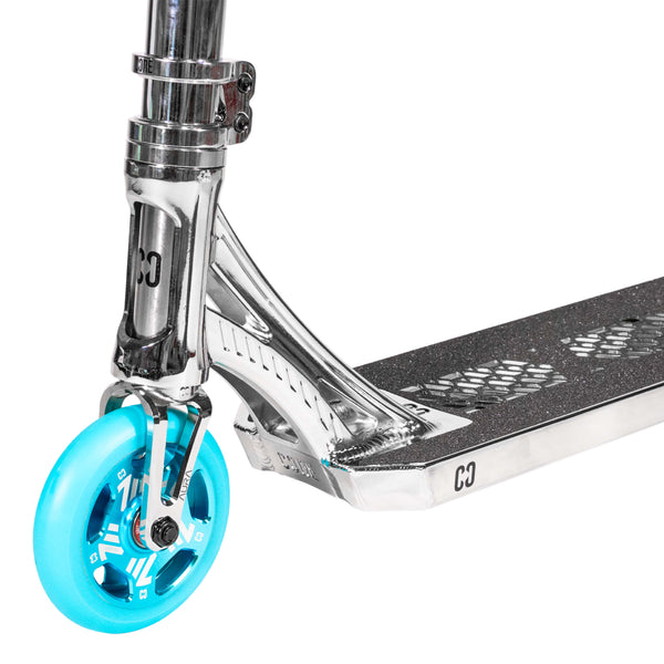 CORE SL3 Mini Complete Scooter - Chrome/Teal (17.5")