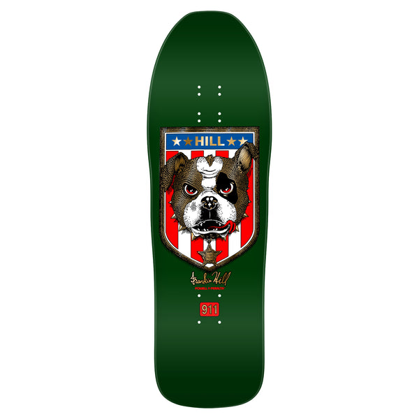 Powell Peralta Frankie Hill Bulldog Reissue Deck Green / Gold Foil - 10" x 31.5" by Powell Peralta