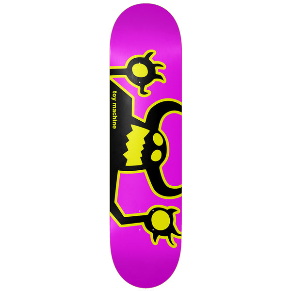 Toy Machine Original Monster Skateboard Deck 8 inch Pink/Black/Yellow skateboard deck