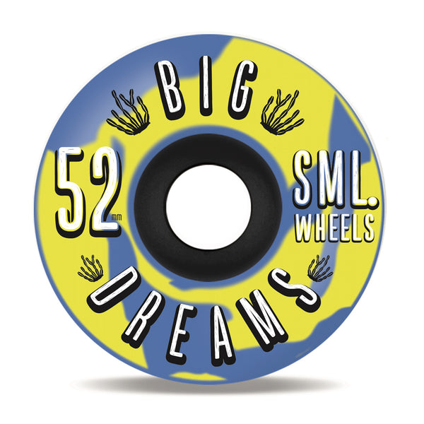 sml. Wheels Succulent Cruisers Blue/ Yellow Swirl 52mm 92a