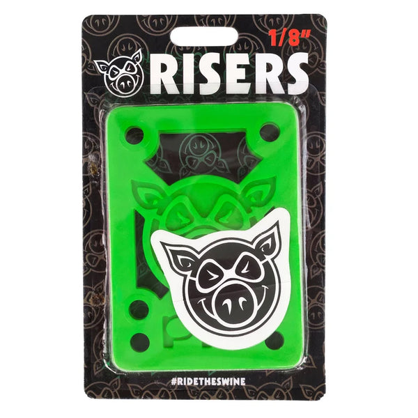 Pig Wheels 1/8 inch Hard Risers Green