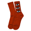 Toy Machine Eye Stack Sock Red Rust