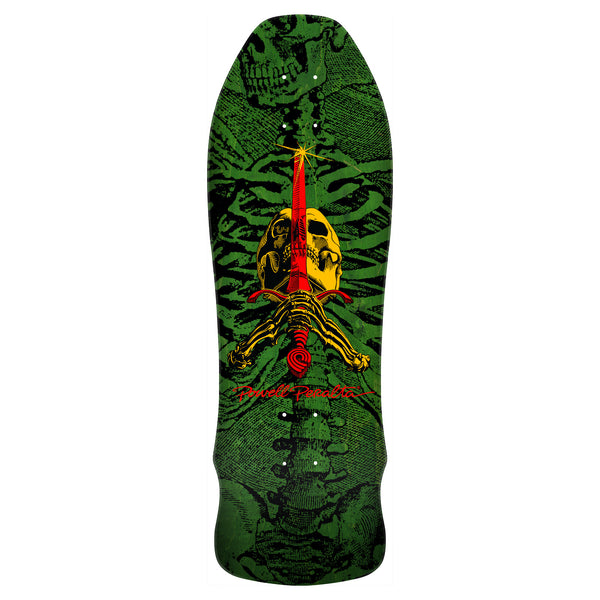 Powell-Peralta Skull & Sword '11' - Geegah - 9.75" - Green Stain by Powell Peralta