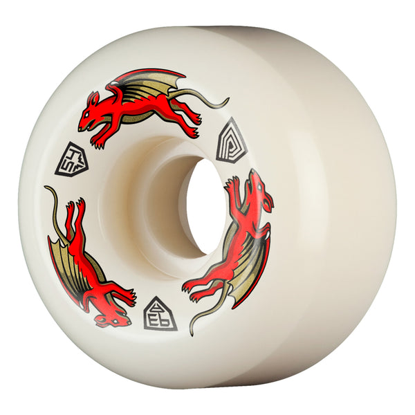 Powell-Peralta Dragon Formula - Nano Rat - 54mm x 34mm - 93A - AV6 - Off White / Red by Powell Peralta