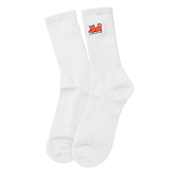 Toy Machine Devil Cat Sock White by Toy Machine