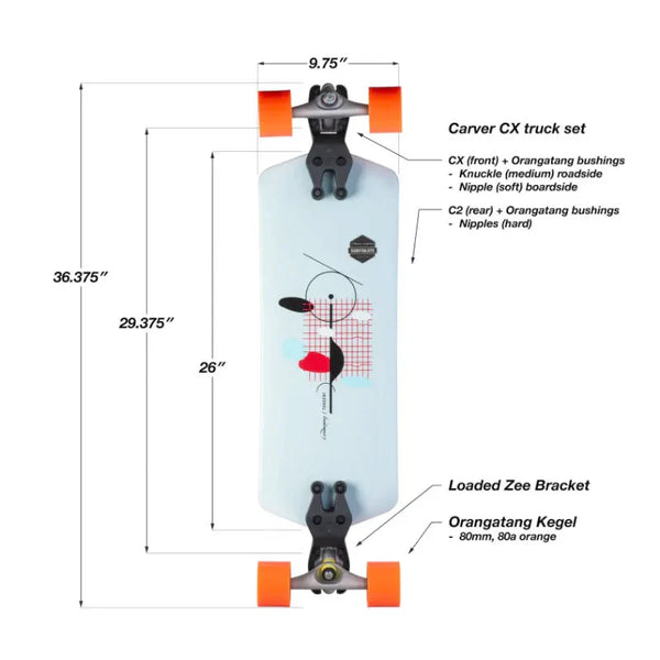 Loaded Tangent Surfskate Complete - Carver CX