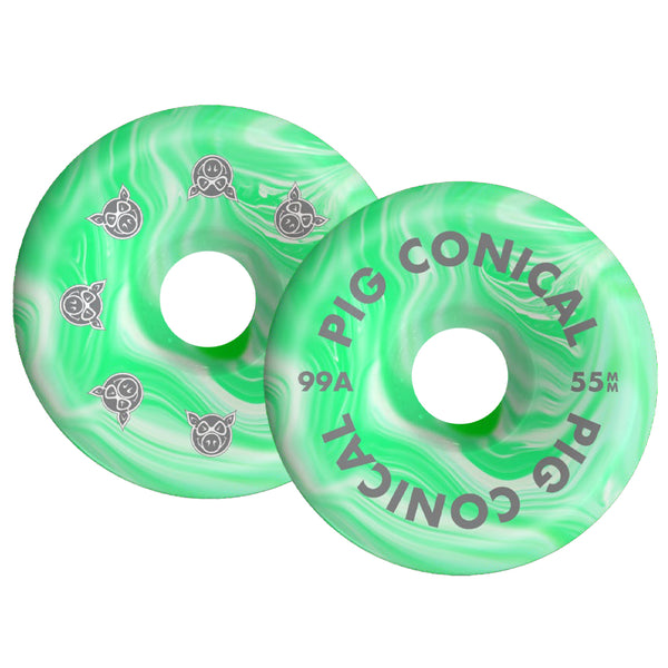 Pig Wheels Conical Swirl 55mm / 99A by Pig Wheels