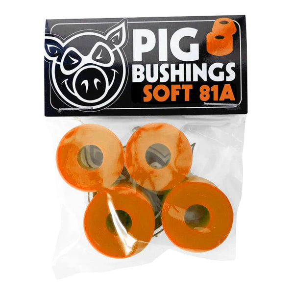 Pig Wheels Soft 81A Orange Bushings