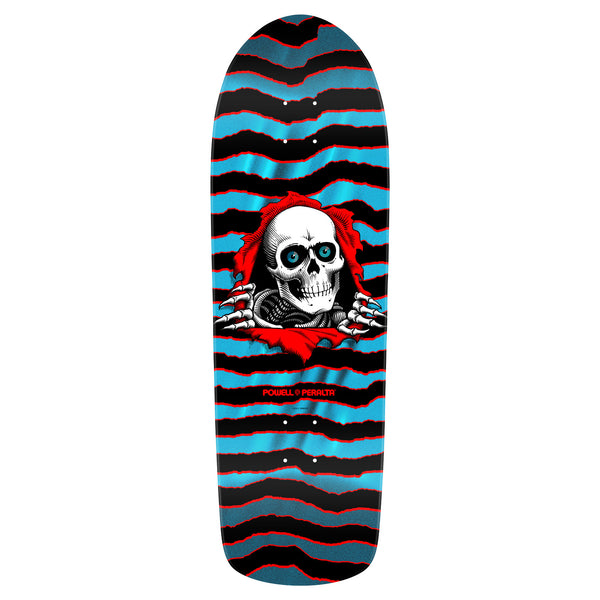 Powell Peralta Old School Ripper Deck Red/Aqua Foil - 9.89" x 31.32" by Powell Peralta