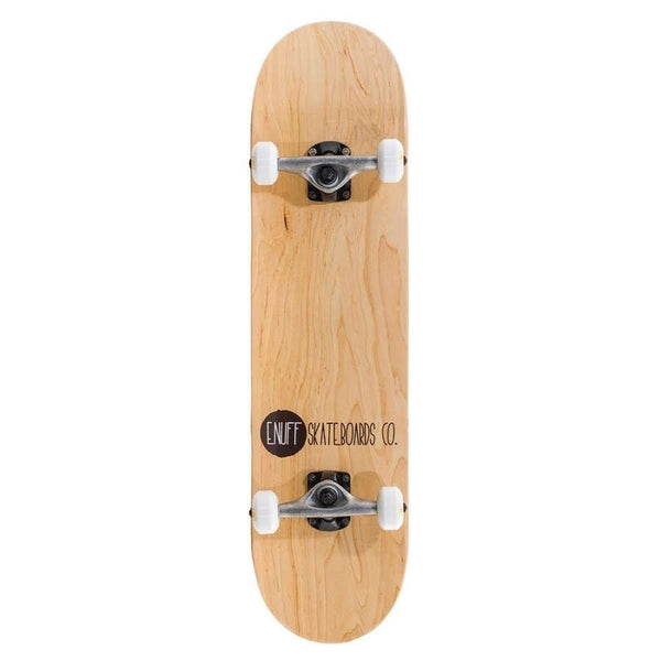 Enuff Logo Stain Natural Complete Skateboard - 8" x 32"