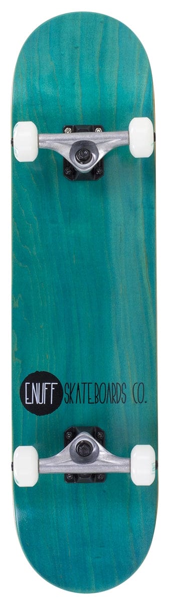 Enuff Logo Stain Teal Complete Skateboard - 8" x 32"